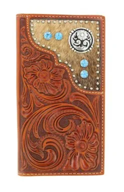 M&F Western Products Nocona Hair On Floral Wallet