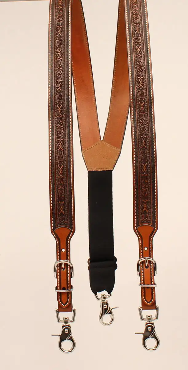 M&F Western Products Nocona Tooled Suspenders