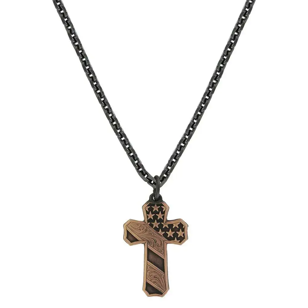 Group Montanta Silversmith Montana Silversmiths Faded Glory Cross Necklace