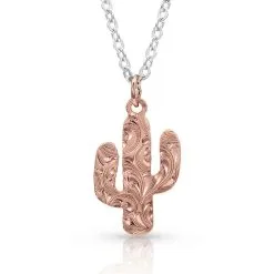 Group Montanta Silversmith Montana Silversmiths Desert Darling Rose Cactus Pendant Necklace