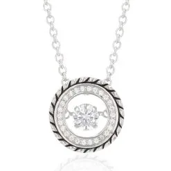 Group Montanta Silversmith Montana Silversmiths Dancing Arena Clear Stone Necklace