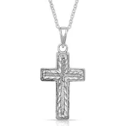 Group Montanta Silversmith Montana Silversmiths Captured In Faith Cross Necklace