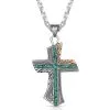 Group Montanta Silversmith Inner Light Turquoise Cross Necklace