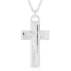 Group Montanta Silversmith Montana Silversmiths Silver Artistry Faith Cross Necklace