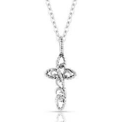 Group Montanta Silversmith Montana Silversmiths Hold Steady Faith Cross Necklace