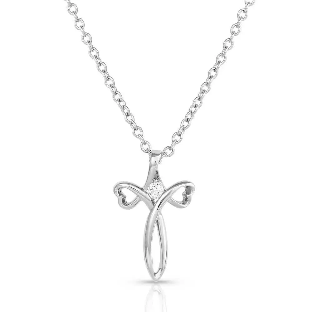 Group Montanta Silversmith Montana Silversmiths Love Between Faith Cross Necklace