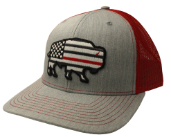 Red Dirt Hat Co. Red Dirt Hat Co Thin Red Line Buffalo Patch Cap