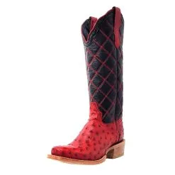 R. WATSON R.Watson Ladies' Red Rose Full Quill Ostrich Boots