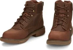 JUSTIN BOOT COMPANY Justin Men's Stampede Rush Barley Brown Lace Up Work Boot