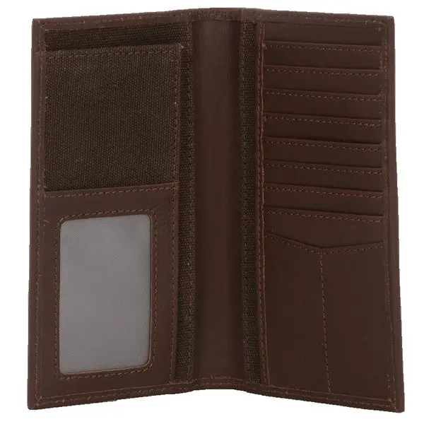 STS-Carroll Companies STS Chocolate Canvas Long Bifold Wallet - Image 2