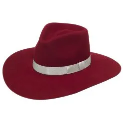 M&F Western Products Twister Red Pinch Front Ladies' Felt Hat