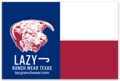 LAZY J RANCHWEAR Lazy J TX Flag Elevation Sticker