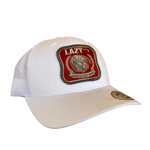 LAZY J RANCHWEAR Lazy J Ranch Wear White & White 3.5" America's Best Cap