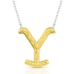 Group Montanta Silversmith Montana Silversmiths The Y Yellowstone Brand Necklace