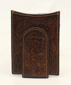 M&F Western Products Ariat Money Clip Floral Embossed Wallet