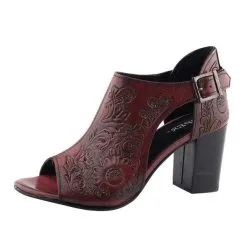 Karman Roper Footwear Roper Ladies' Red Tooled Heel