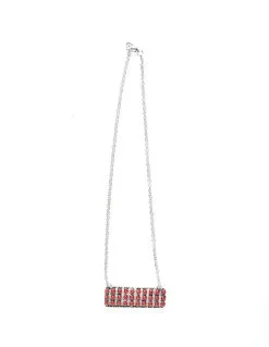West & Company West & Co. Snake Eye Red Bar Necklace