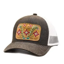 MCINTIRE SADDLERY Spring Fiesta Leather Patch Cap