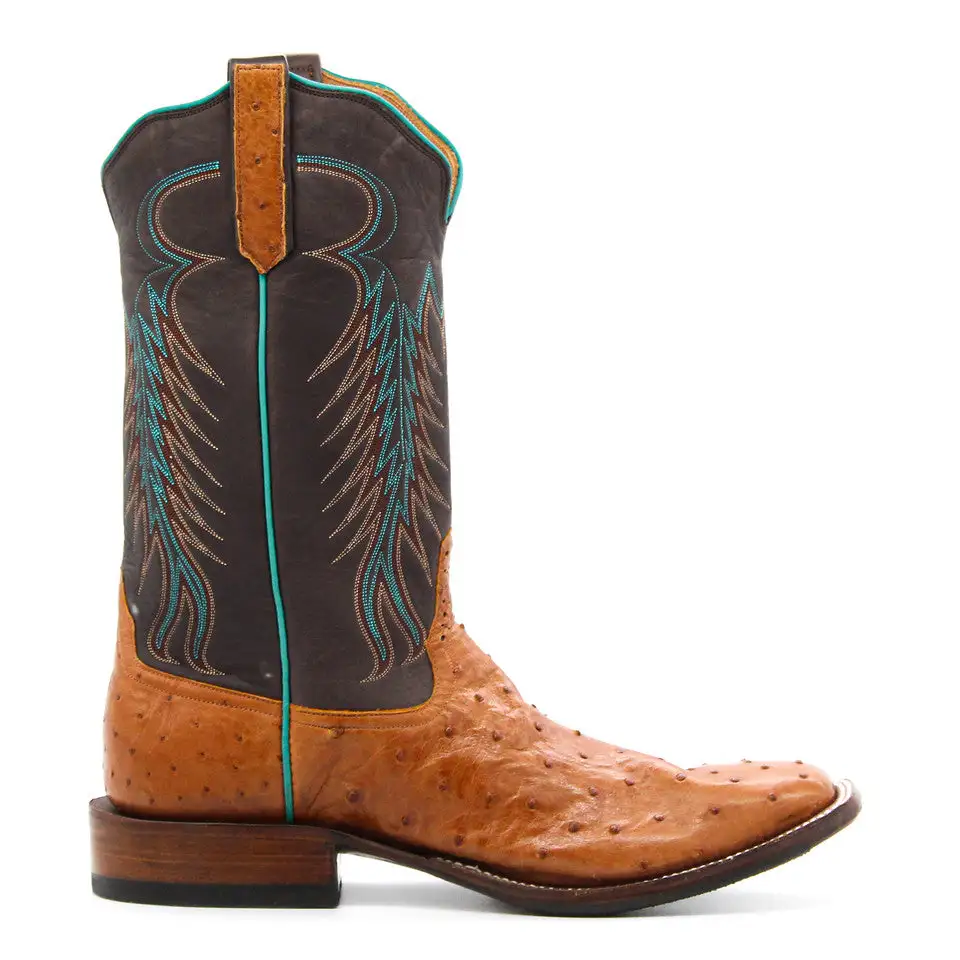 Rios Of Mercedes Exclusive Cognac Full Quill Ostrich Men's Boot - Image 2