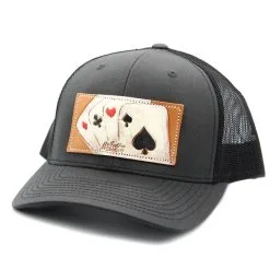 MCINTIRE SADDLERY Cards Leather Patch Cap