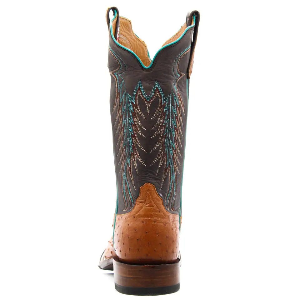 Rios Of Mercedes Exclusive Cognac Full Quill Ostrich Men's Boot - Image 5