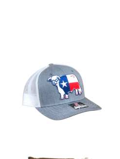 LAZY J RANCHWEAR Lazy J Ranch Wear Youth Heather & White 3.5" Texas Flag Patch Cap