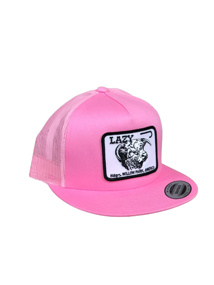 LAZY J RANCHWEAR Lazy J Ranch Wear Pink & Pink 4" Cattle Headquarters Cap