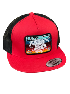 LAZY J RANCHWEAR Lazy J Ranch Wear Red & Black 4" Serape Elevation Cap