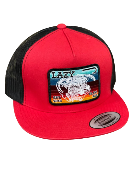 LAZY J RANCHWEAR Lazy J Ranch Wear Red & Black 4" Serape Elevation Cap