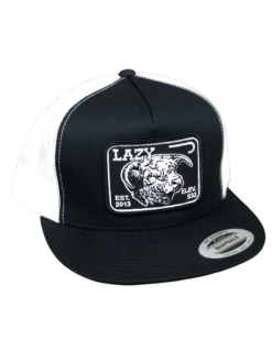 LAZY J RANCHWEAR Lazy J Ranch Wear Black & White 4" Elevation Cap