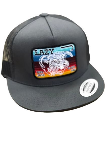 LAZY J RANCHWEAR Lazy J Ranch Wear Grey & Grey 4" Serape Elevation Patch Cap