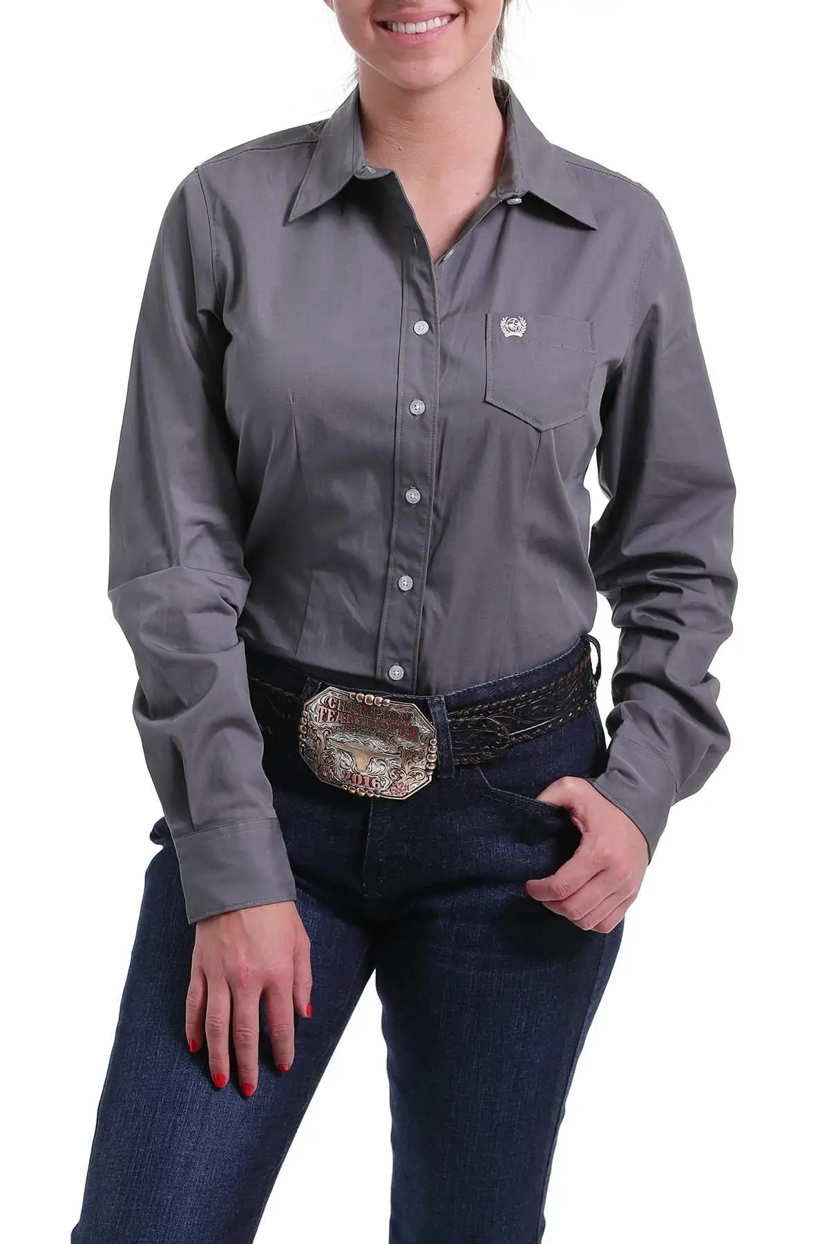 Cinch-Rocky Mountain Clothing Company Cinch Grey Ladies' Shirt