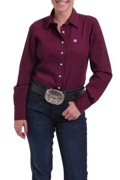 Cinch-Rocky Mountain Clothing Company Cinch Maroon Ladies' Shirt