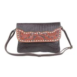 MYRA BAGS Myra Chocosplash Hand-Tooled Bag