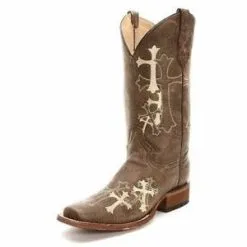 Corral Boots Circle G Brown With Beige Side Cross Ladies' Boot