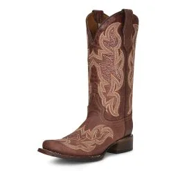 Corral Boots Circle G Ladies' Brown Embroidered Boot